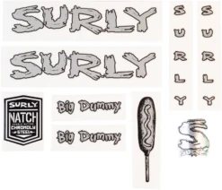 Surly Big Dummy Frame Decal Set - Metallic Silver