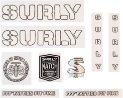 Surly Overspray Decal Set White